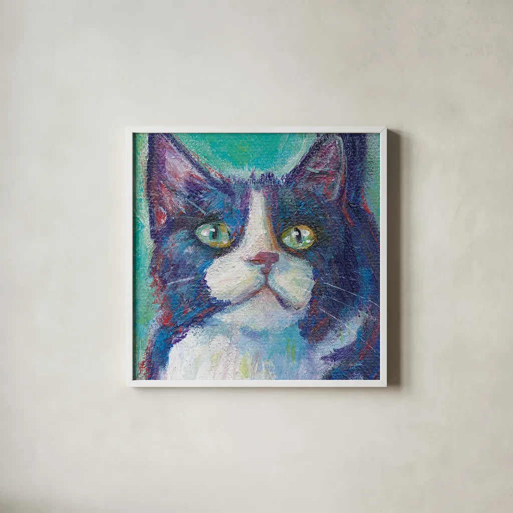 Cookie Bean Crop by Mary Urban. Shown in a crisp white glass frame for a clean and minimalist style. Available as an archival giclee rolled canvas, fine art paper, or poster print. SKU 27189a.