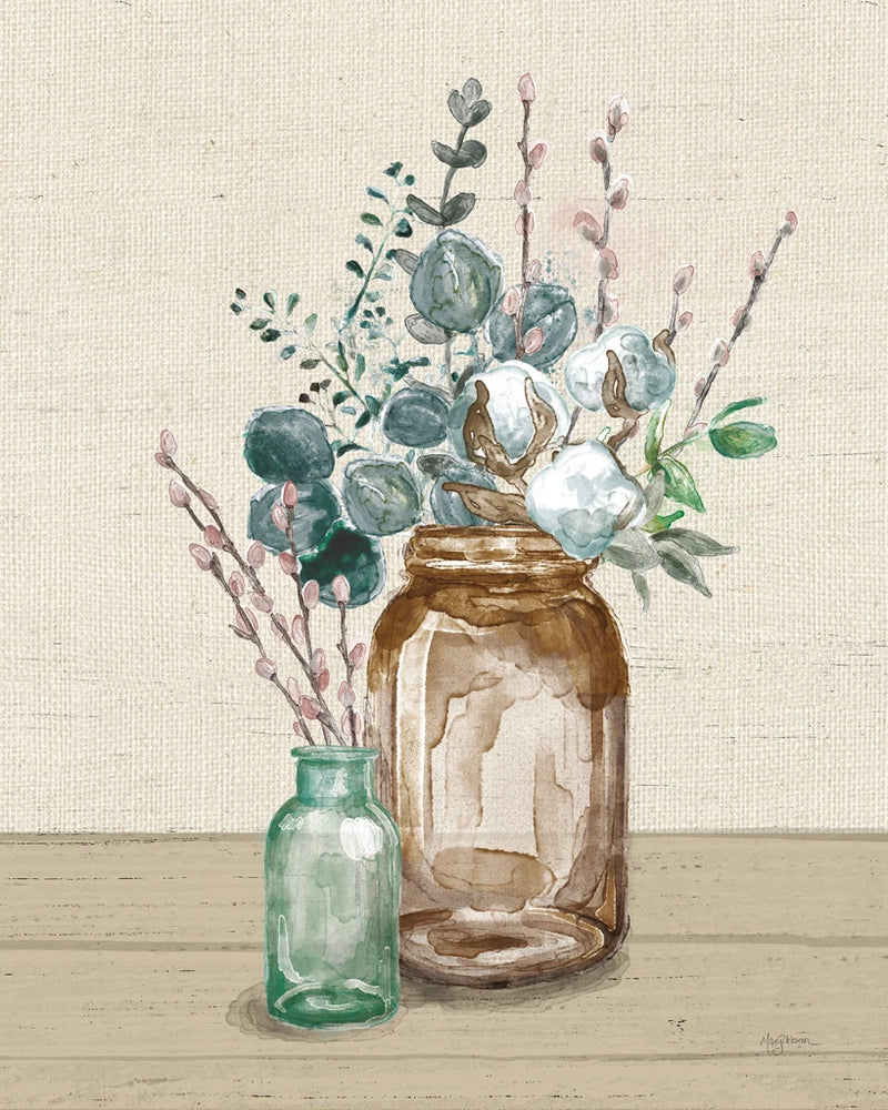 Cotton Bouquet II Cream by Mary Urban