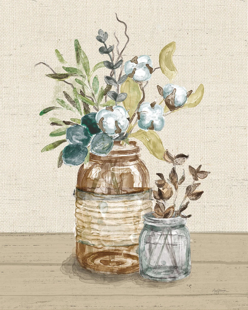 Cotton Bouquet III Cream by Mary Urban