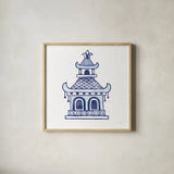 Everyday Chinoiserie I by Mary Urban. Shown in a natural wood glass frame for a timeless modern aesthetic. Available as an archival giclee rolled canvas, fine art paper, or poster print. SKU 46779a.