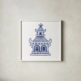 Everyday Chinoiserie I by Mary Urban. Shown in a crisp white glass frame for a clean and minimalist style. Available as an archival giclee rolled canvas, fine art paper, or poster print. SKU 46779a.