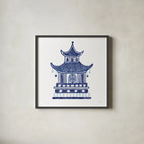 Everyday Chinoiserie II by Mary Urban. Shown in a sleek black glass frame for a contemporary gallery look. Available as an archival giclee rolled canvas, fine art paper, or poster print. SKU 46780a.
