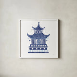 Everyday Chinoiserie II by Mary Urban. Shown in a crisp white glass frame for a clean and minimalist style. Available as an archival giclee rolled canvas, fine art paper, or poster print. SKU 46780a.