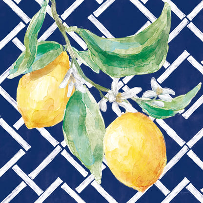 Everyday Chinoiserie Lemons I by Mary Urban. SKU 68943a. Archival Giclee Fine art print for wall decor.