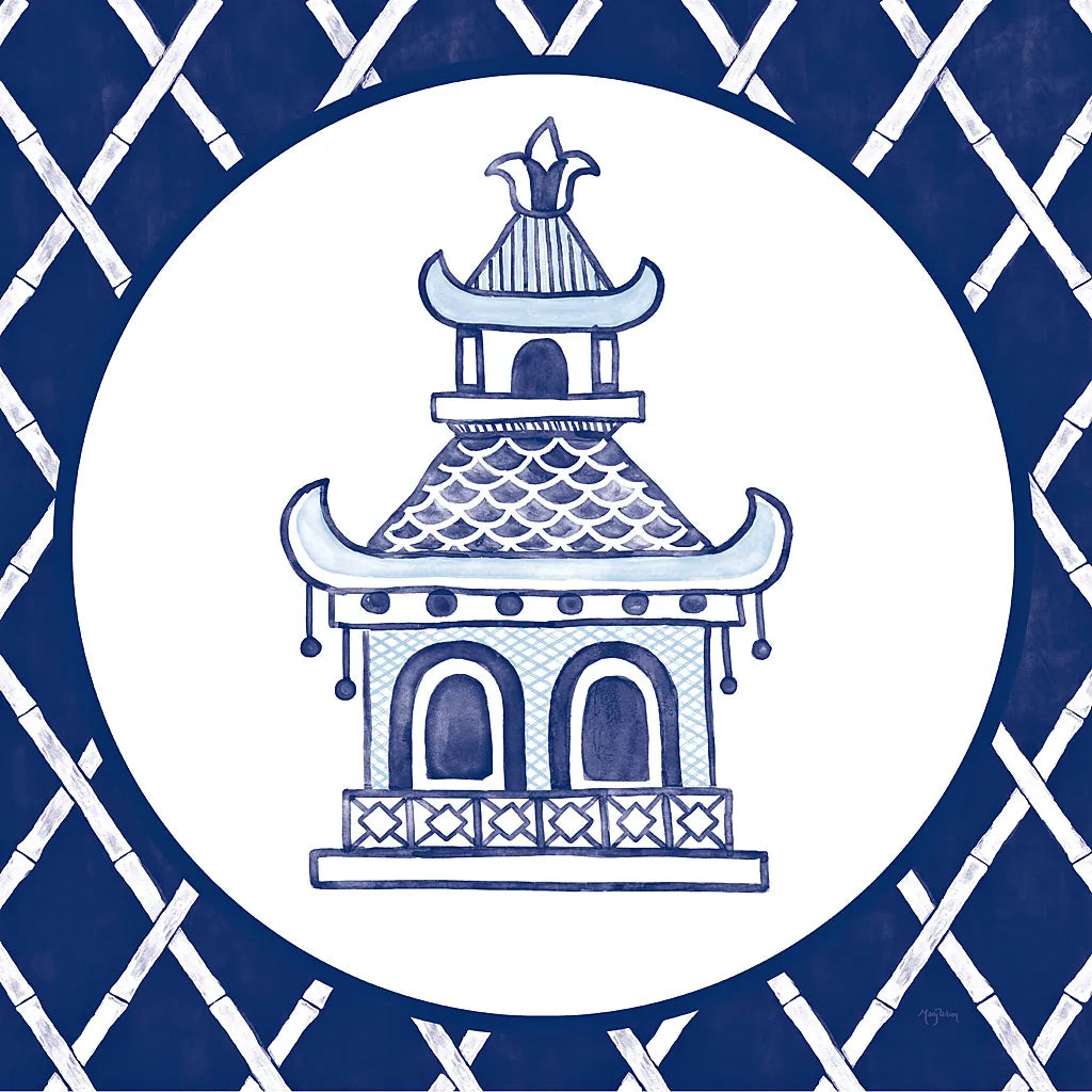 Everyday Chinoiserie V by Mary Urban. SKU 46783a. Archival Giclee Fine art print for wall decor.