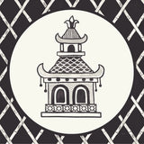 Everyday Chinoiserie V BW by Mary Urban. SKU 75521a. Archival Giclee Fine art print for wall decor.