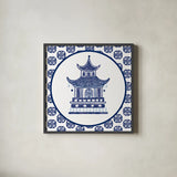 Everyday Chinoiserie VI by Mary Urban. Shown in a sleek black glass frame for a contemporary gallery look. Available as an archival giclee rolled canvas, fine art paper, or poster print. SKU 46784a.