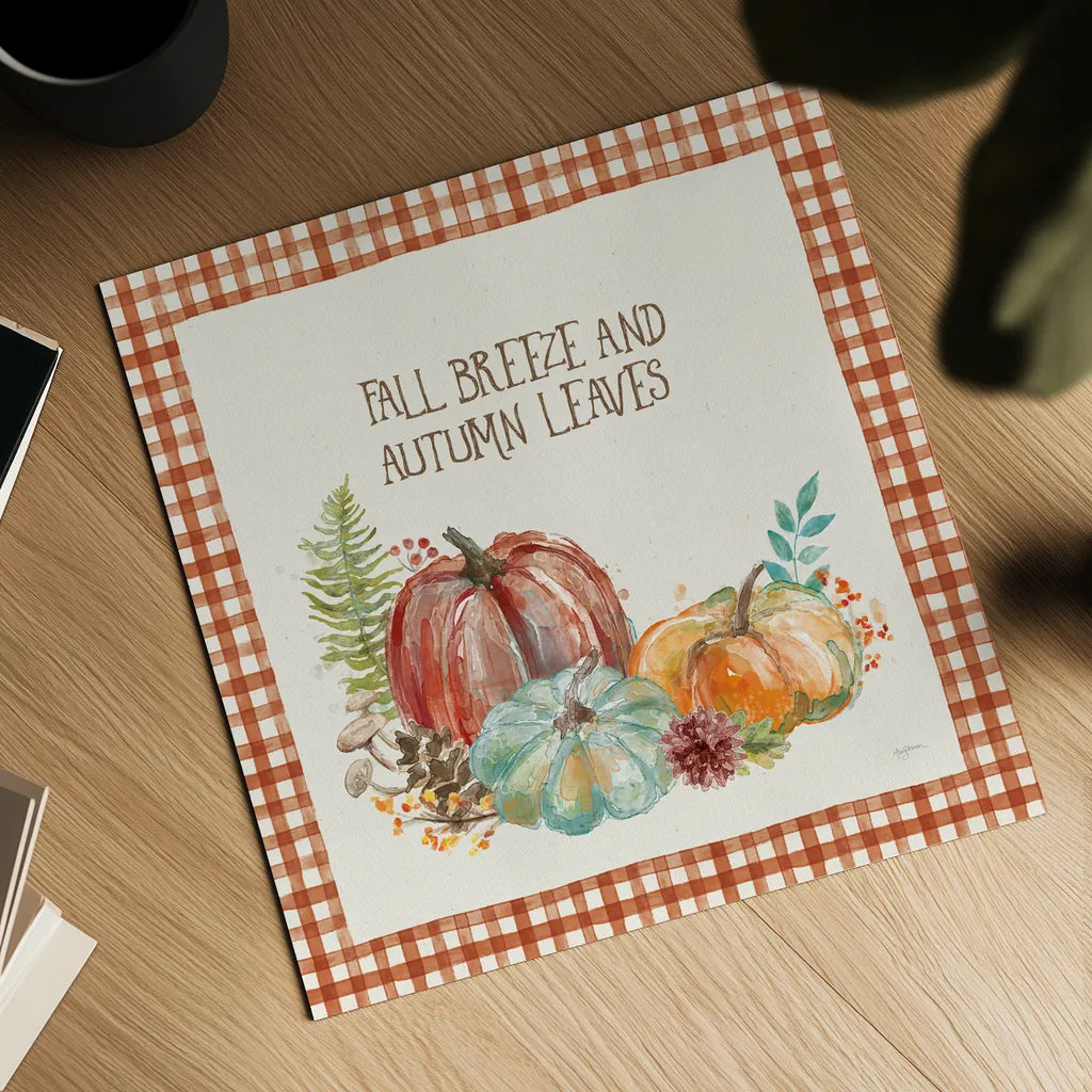 Fall Breezes by Mary Urban. Shown as a detailed flat fine art print, highlighting archival giclee quality. Available as an archival giclee rolled canvas, fine art paper, or poster print. SKU 57888a.