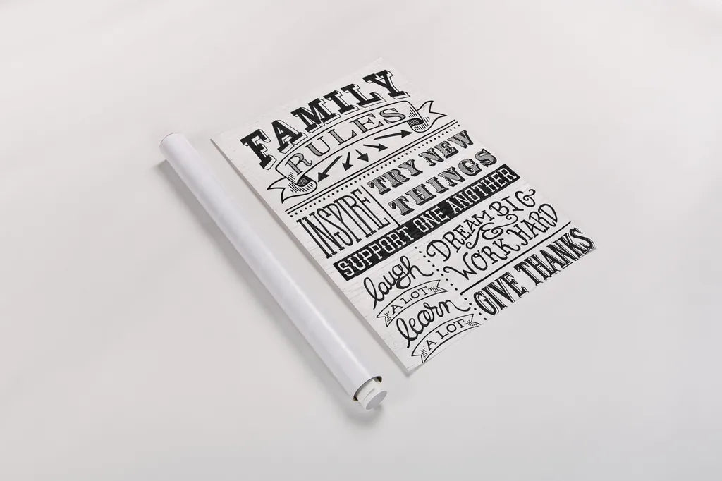 Family Rules II by Mary Urban. shown as a rolled paper print. Available as archival giclee rolled canvas, fine art paper, or poster print. SKU 28595h.