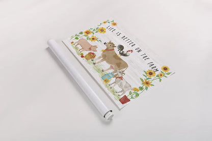 Farm Market I by Mary Urban. shown as a rolled paper print. Available as archival giclee rolled canvas, fine art paper, or poster print. SKU 52803i.