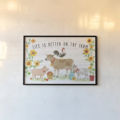 Farm Market I by Mary Urban. shown as a paper print in a black flame. Available as a archival giclee rolled canvas, fine art paper, or poster print. SKU 52803i.