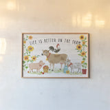 Farm Market I by Mary Urban. shown as a paper print in a natural frame. Available as a archival giclee rolled canvas, fine art paper, or poster print. SKU 52803i.