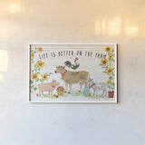 Farm Market I by Mary Urban. shown as a paper print in a white frame. Available as a archival giclee rolled canvas, fine art paper, or poster print. SKU 52803i.