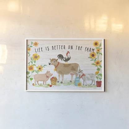 Farm Market I by Mary Urban. shown as a paper print in a white frame. Available as a archival giclee rolled canvas, fine art paper, or poster print. SKU 52803i.