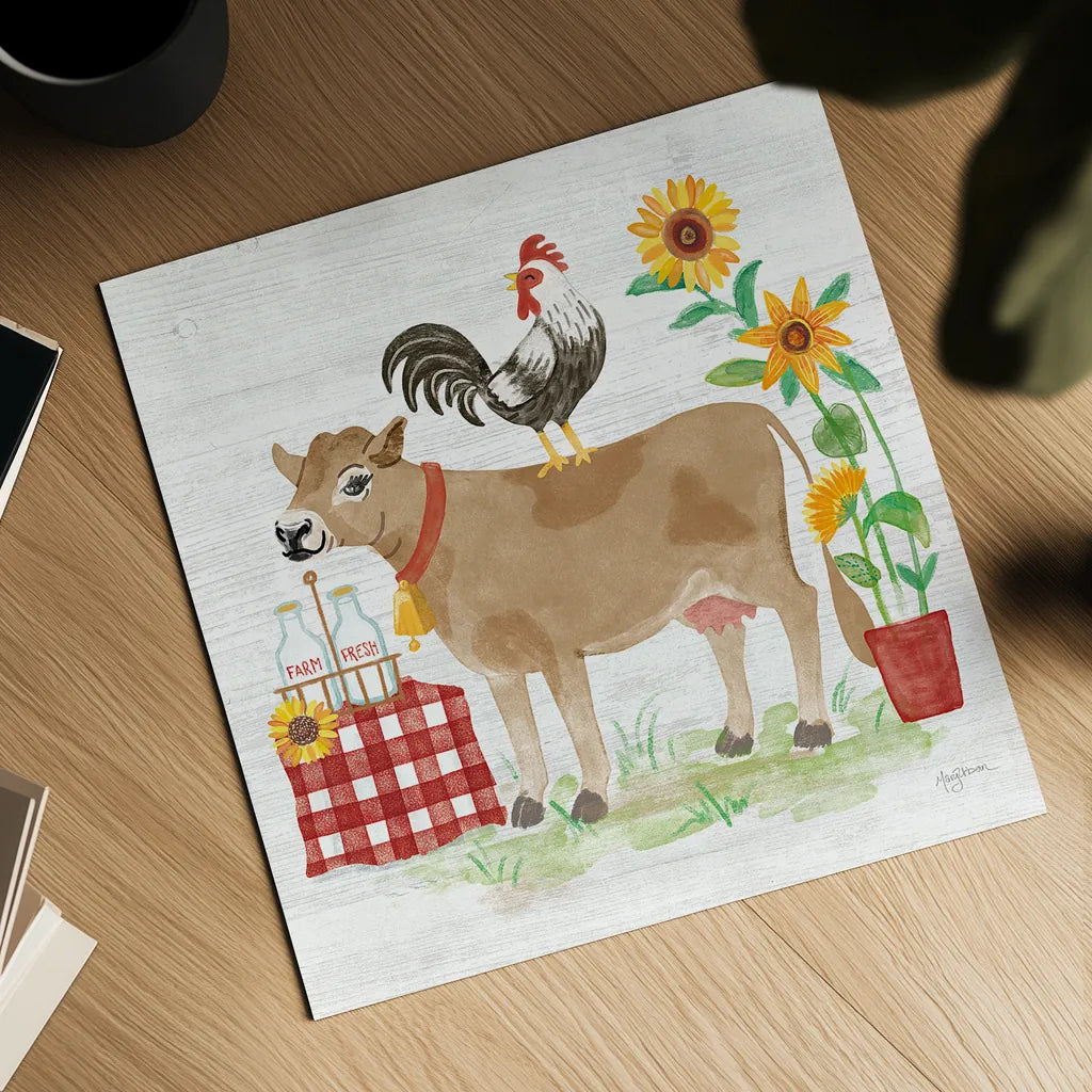 Farm Market II by Mary Urban. Shown as a detailed flat fine art print, highlighting archival giclee quality. Available as an archival giclee rolled canvas, fine art paper, or poster print. SKU 52804a.