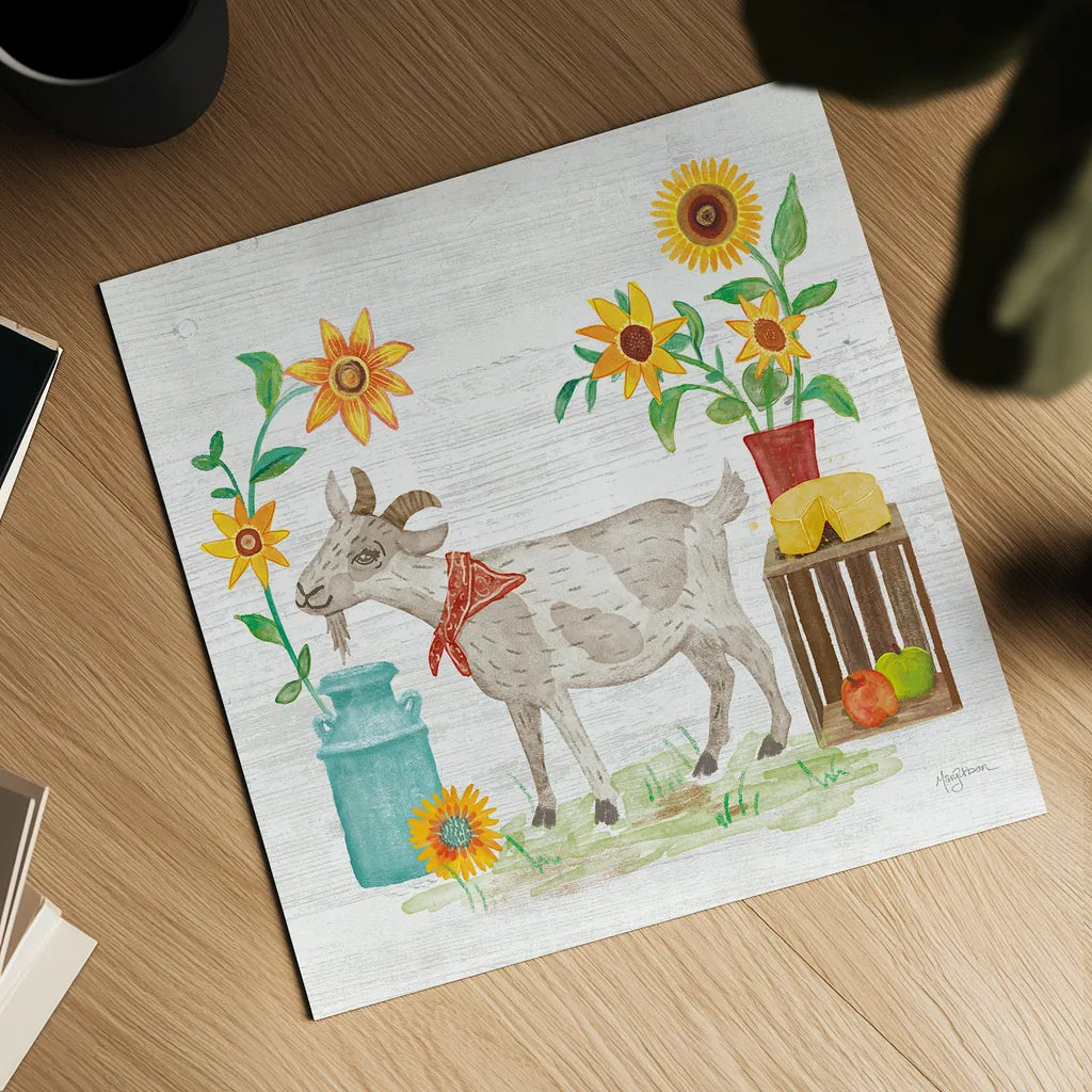 Farm Market III by Mary Urban. Shown as a detailed flat fine art print, highlighting archival giclee quality. Available as an archival giclee rolled canvas, fine art paper, or poster print. SKU 52805a.