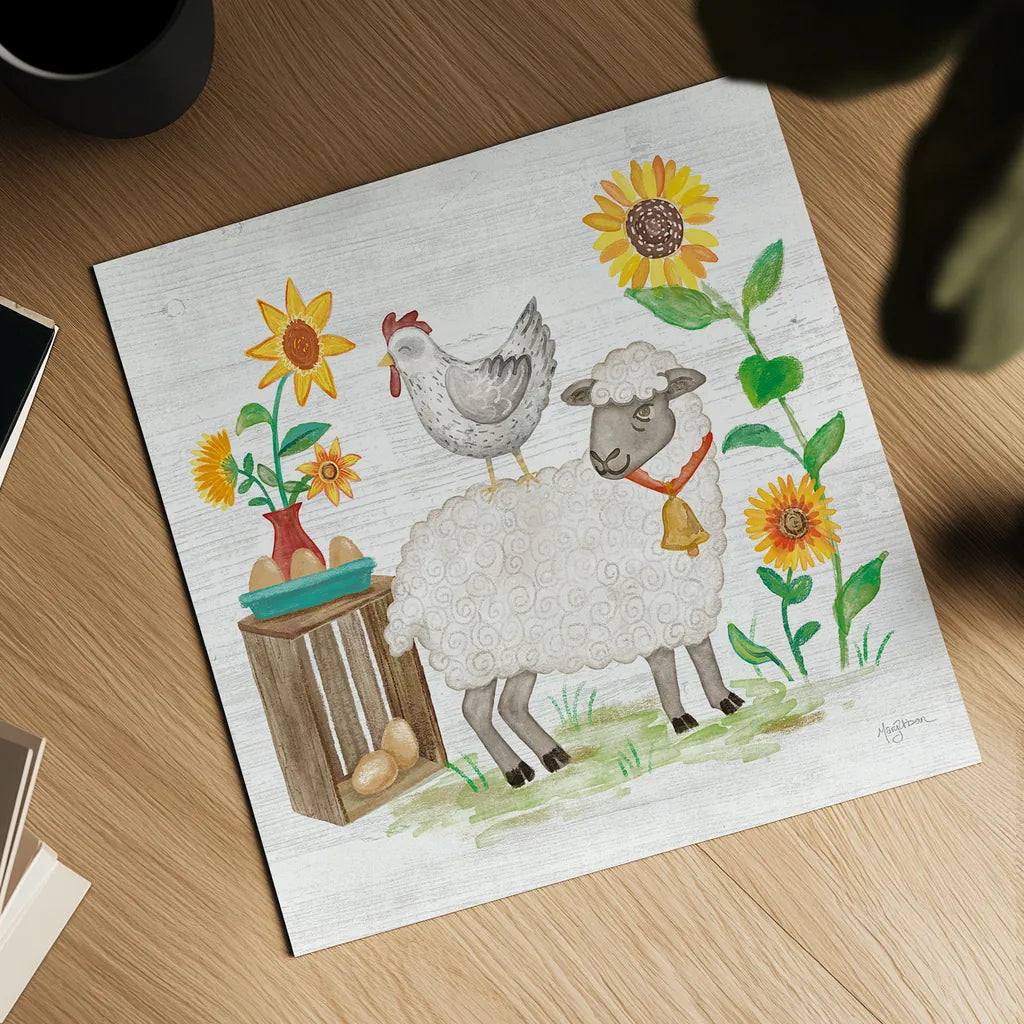 Farm Market V by Mary Urban. Shown as a detailed flat fine art print, highlighting archival giclee quality. Available as an archival giclee rolled canvas, fine art paper, or poster print. SKU 52807a.