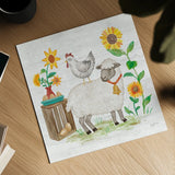 Farm Market V by Mary Urban. Shown as a detailed flat fine art print, highlighting archival giclee quality. Available as an archival giclee rolled canvas, fine art paper, or poster print. SKU 52807a.