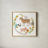 Farm Market VI by Mary Urban. Shown in a natural wood glass frame for a timeless modern aesthetic. Available as an archival giclee rolled canvas, fine art paper, or poster print. SKU 101771a.