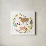 Farm Market VI by Mary Urban. Shown in a crisp white glass frame for a clean and minimalist style. Available as an archival giclee rolled canvas, fine art paper, or poster print. SKU 101771a.