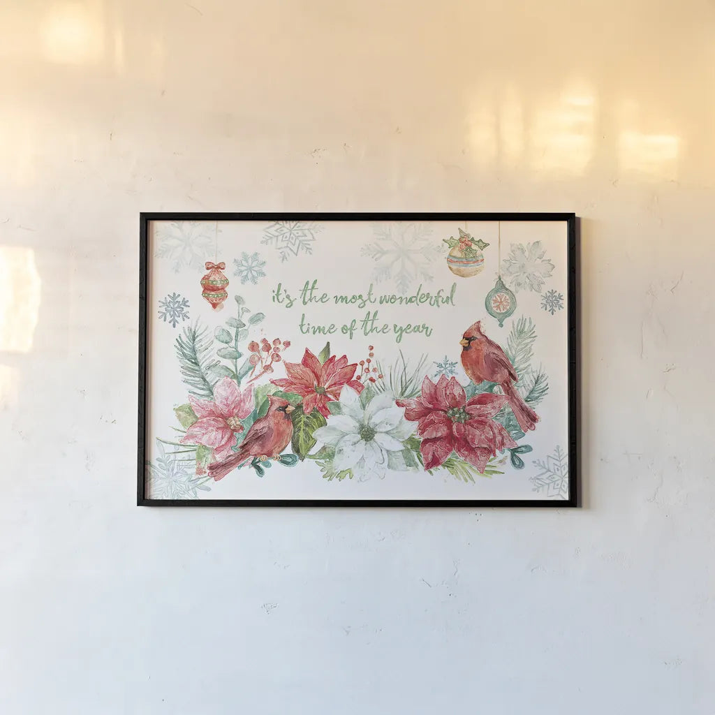 Festive Feathers I by Mary Urban. shown as a paper print in a black flame. Available as a archival giclee rolled canvas, fine art paper, or poster print. SKU 51430i.