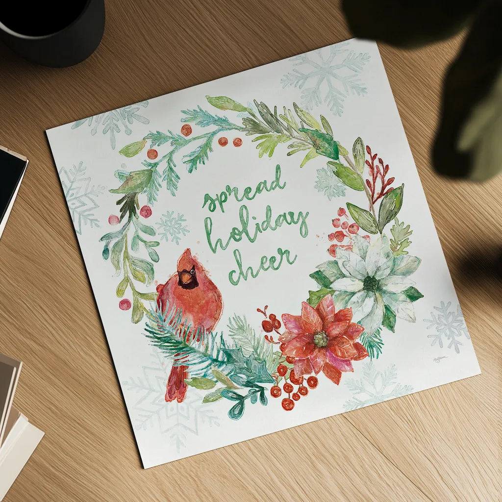 Festive Feathers II by Mary Urban. Shown as a detailed flat fine art print, highlighting archival giclee quality. Available as an archival giclee rolled canvas, fine art paper, or poster print. SKU 51431a.