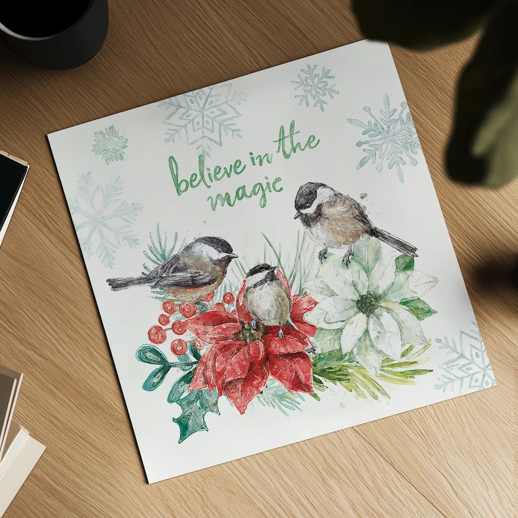 Festive Feathers V by Mary Urban. Shown as a detailed flat fine art print, highlighting archival giclee quality. Available as an archival giclee rolled canvas, fine art paper, or poster print. SKU 51434a.