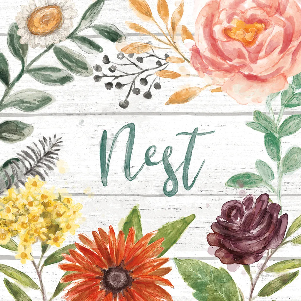 Flower Fest III by Mary Urban. SKU 59086a. Archival Giclee Fine art print for wall decor.