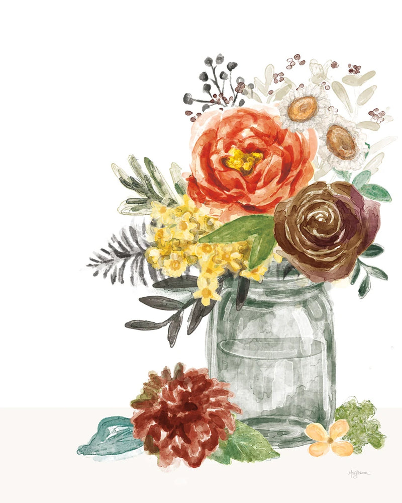 Flower Fest V Green Jar by Mary Urban