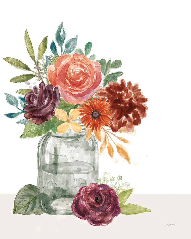 Flower Fest VI Green Jar by Mary Urban