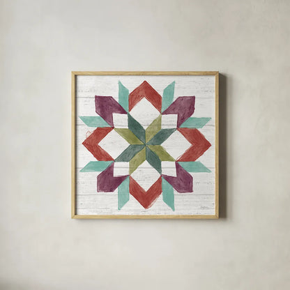 Flower Fest VIII by Mary Urban. Shown in a natural wood glass frame for a timeless modern aesthetic. Available as an archival giclee rolled canvas, fine art paper, or poster print. SKU 59091a.