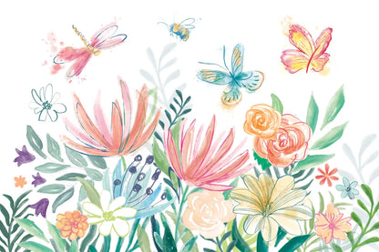 Flower Fun I by Mary Urban. SKU 79601i. Archival Giclee Fine art print for wall decor.