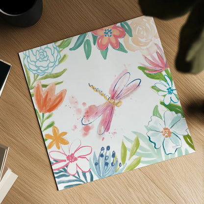 Flower Fun III by Mary Urban. Shown as a detailed flat fine art print, highlighting archival giclee quality. Available as an archival giclee rolled canvas, fine art paper, or poster print. SKU 79603a.