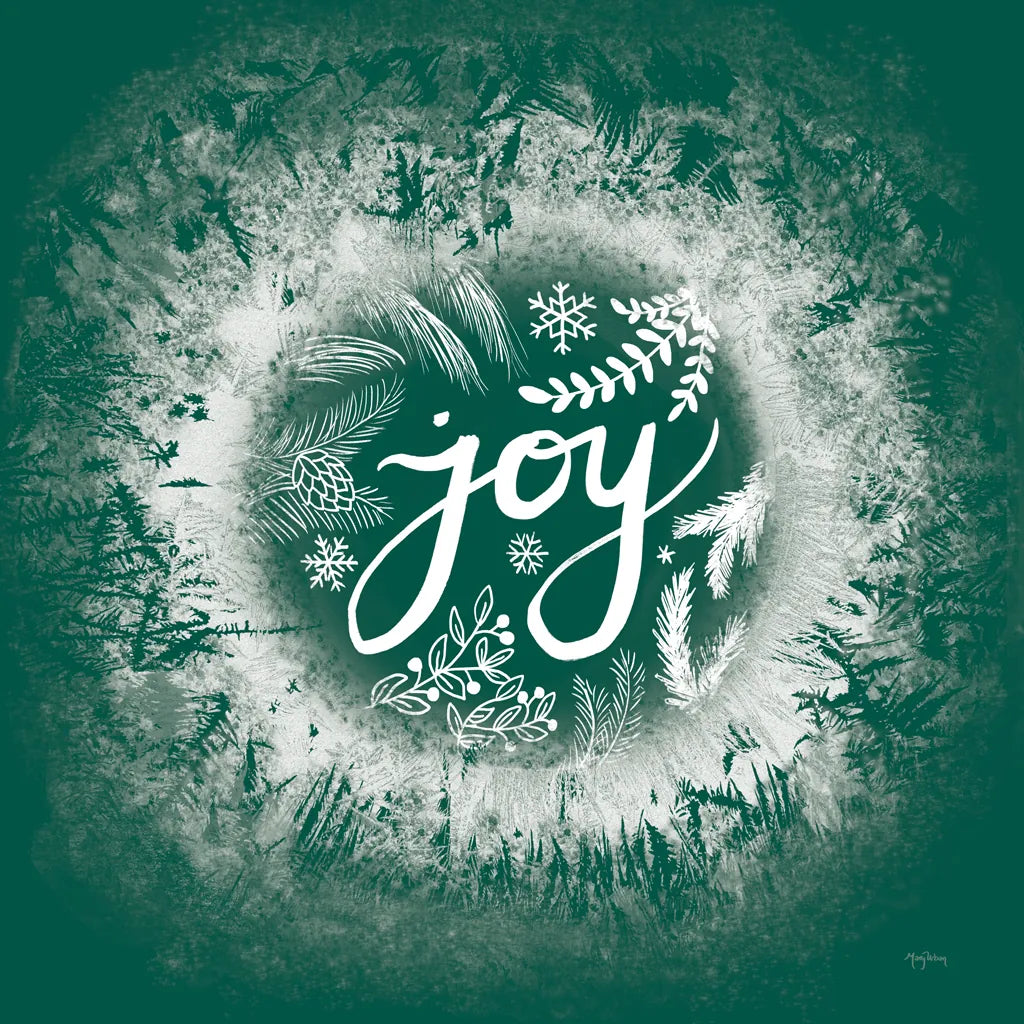 Frosty Joy Green by Mary Urban. SKU 65296a. Archival Giclee Fine art print for wall decor.