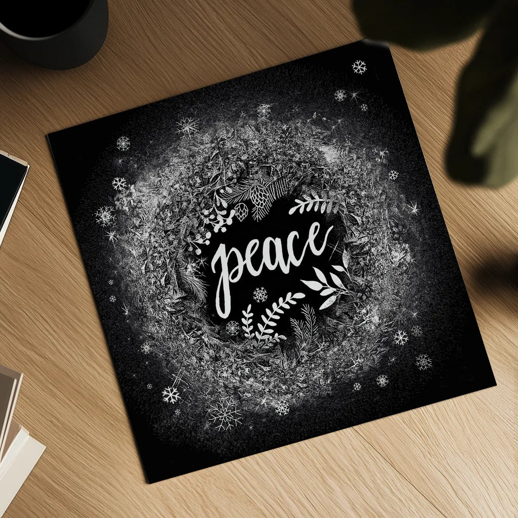 Frosty Peace by Mary Urban. Shown as a detailed flat fine art print, highlighting archival giclee quality. Available as an archival giclee rolled canvas, fine art paper, or poster print. SKU 29179a.