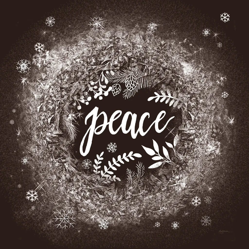 Frosty Peace Brown by Mary Urban. SKU 57727a. Archival Giclee Fine art print for wall decor.