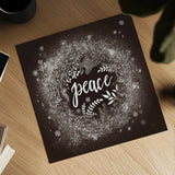 Frosty Peace Brown by Mary Urban. Shown as a detailed flat fine art print, highlighting archival giclee quality. Available as an archival giclee rolled canvas, fine art paper, or poster print. SKU 57727a.