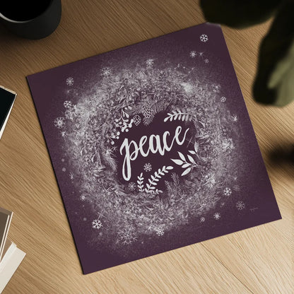 Frosty Peace Plum by Mary Urban. Shown as a detailed flat fine art print, highlighting archival giclee quality. Available as an archival giclee rolled canvas, fine art paper, or poster print. SKU 65297a.