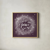 Frosty Peace Plum by Mary Urban. Shown in a natural wood glass frame for a timeless modern aesthetic. Available as an archival giclee rolled canvas, fine art paper, or poster print. SKU 65297a.