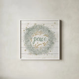 Frosty Peace Sage by Mary Urban. Shown in a crisp white glass frame for a clean and minimalist style. Available as an archival giclee rolled canvas, fine art paper, or poster print. SKU 74464a.