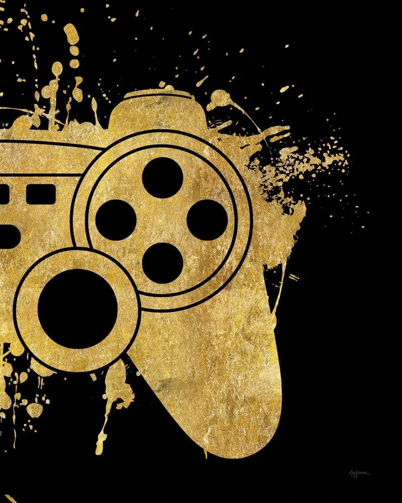 Gamer Splash VII Black Gold by Mary Urban
