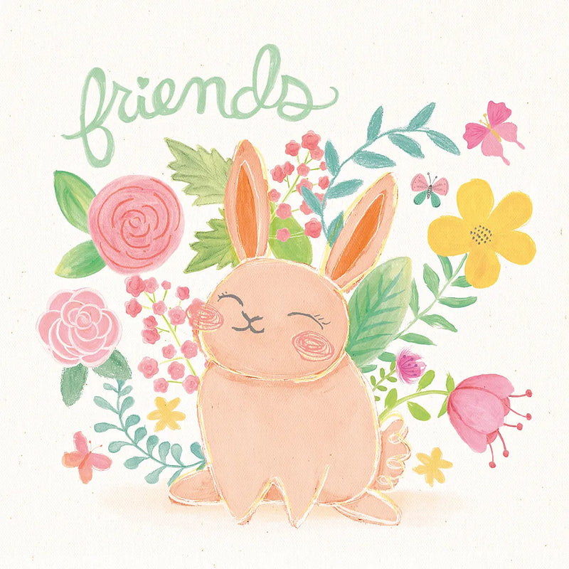Garden Friends White II by Mary Urban. SKU 28589a. Archival Giclee Fine art print for wall decor.