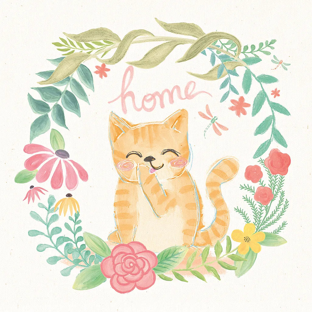 Garden Friends White III by Mary Urban. SKU 28590a. Archival Giclee Fine art print for wall decor.