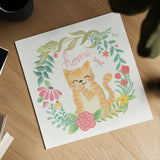 Garden Friends White III by Mary Urban. Shown as a detailed flat fine art print, highlighting archival giclee quality. Available as an archival giclee rolled canvas, fine art paper, or poster print. SKU 28590a.
