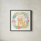 Garden Friends White III by Mary Urban. Shown in a sleek black glass frame for a contemporary gallery look. Available as an archival giclee rolled canvas, fine art paper, or poster print. SKU 28590a.