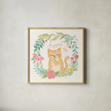 Garden Friends White III by Mary Urban. Shown in a natural wood glass frame for a timeless modern aesthetic. Available as an archival giclee rolled canvas, fine art paper, or poster print. SKU 28590a.