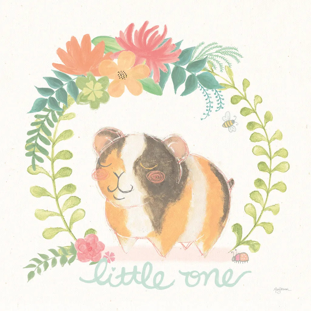 Garden Friends White IV by Mary Urban. SKU 28591a. Archival Giclee Fine art print for wall decor.