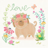 Garden Friends White V Love by Mary Urban. SKU 29215a. Archival Giclee Fine art print for wall decor.