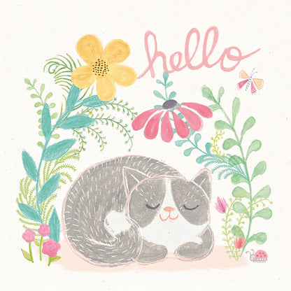 Garden Friends White VI by Mary Urban. SKU 28593a. Archival Giclee Fine art print for wall decor.