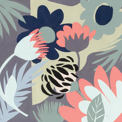 Groovy Garden Mint by Mary Urban. SKU 56480a. Archival Giclee Fine art print for wall decor.